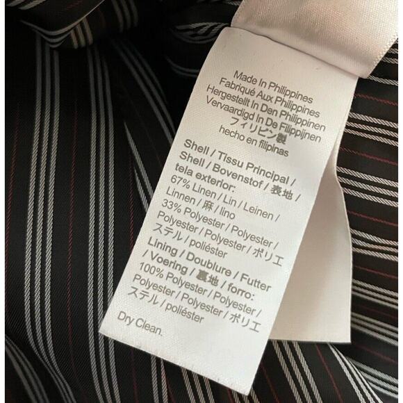 J.Crew Black Parke Single Button Linen Blend Career Blazer Jacket Size 10P - Picture 3 of 5